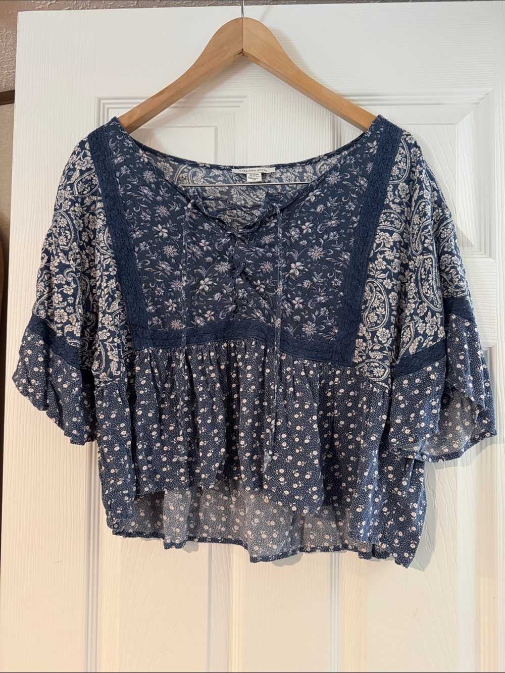 Floral Mixed-Print Cropped Top